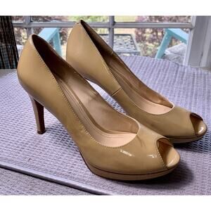 Ladies Cole Haan 3.5” Heels Open & Closed Toes Sz-8.5 B. Tan sku 544